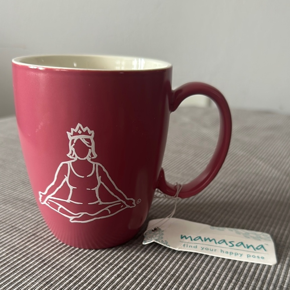 Mamasana Pink Yoga Mug Enesco
 12 Fluid Ounces